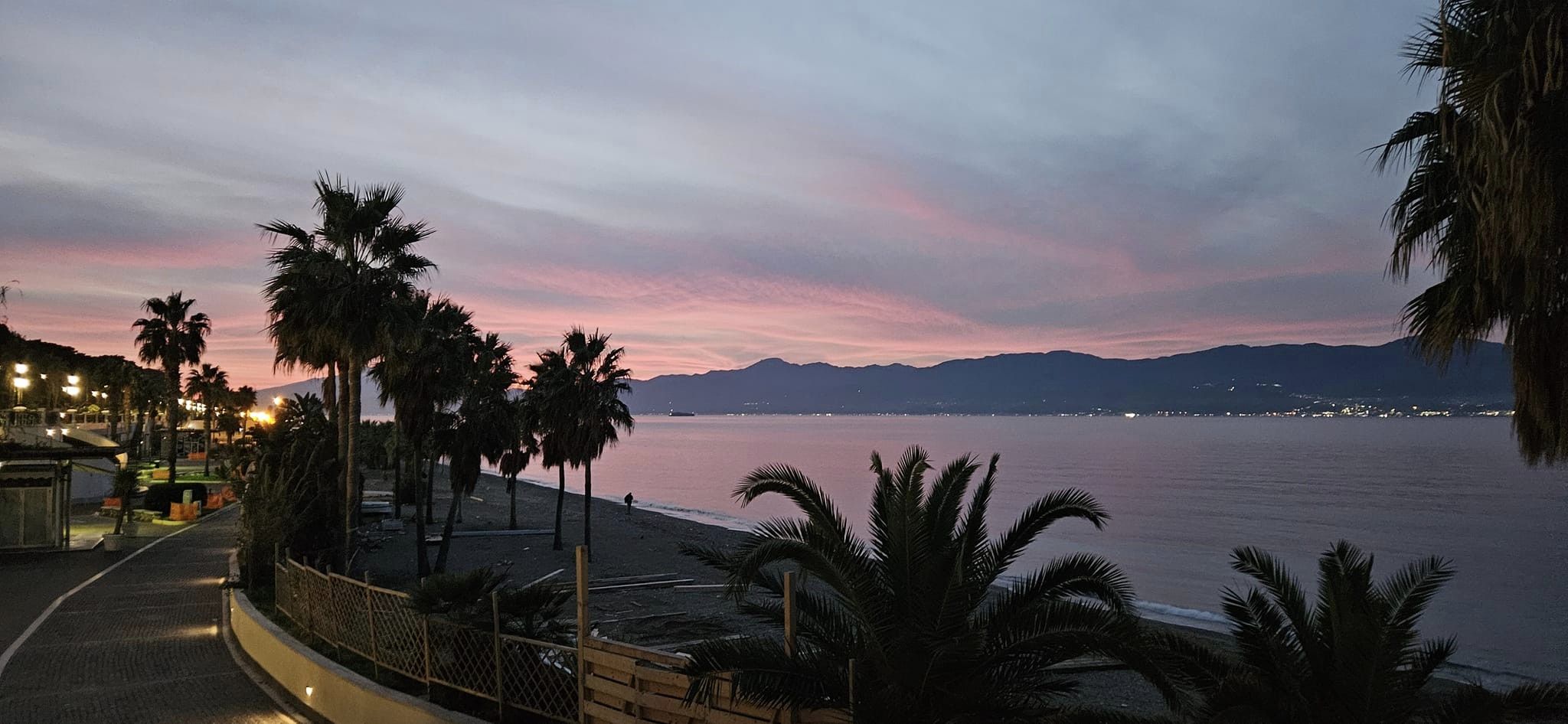 Sunset on the Strait of Messina, Reggio Calabria