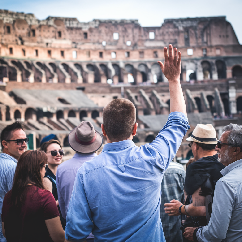 Tour Guide at the Coliseum